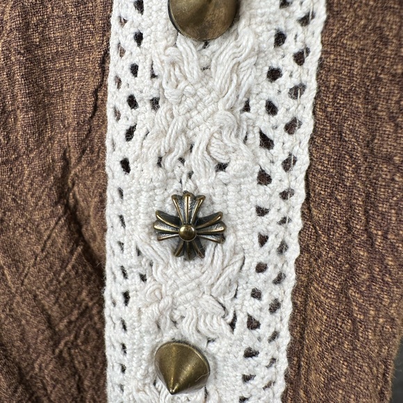 POL Clothing Double Gauze Jogger Pants With Studded Lace Trim
NWOT - Picture 10 of 11